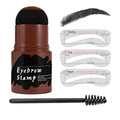 Eye Brow Stamper One Step Eyebrow Stamp Shaping Kit Brow Powder Stamp Makeup With 3 Reusable Eyebrow Stencils And Eyebrow Pen Brushes Hairline - Chic Flicks Store