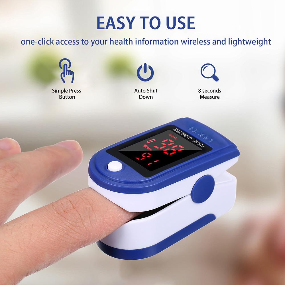 Portable Finger Pulse Oximeter – Blood Oxygen & Heart Rate Monitor
