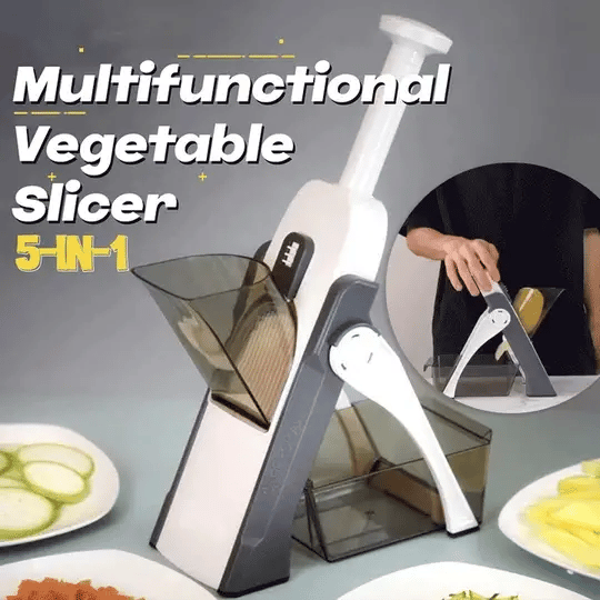 5 in-1 Multi-functional Manual Mandoline Vegetable Slicer Cutter Food & Chopper - Chic Flicks Store