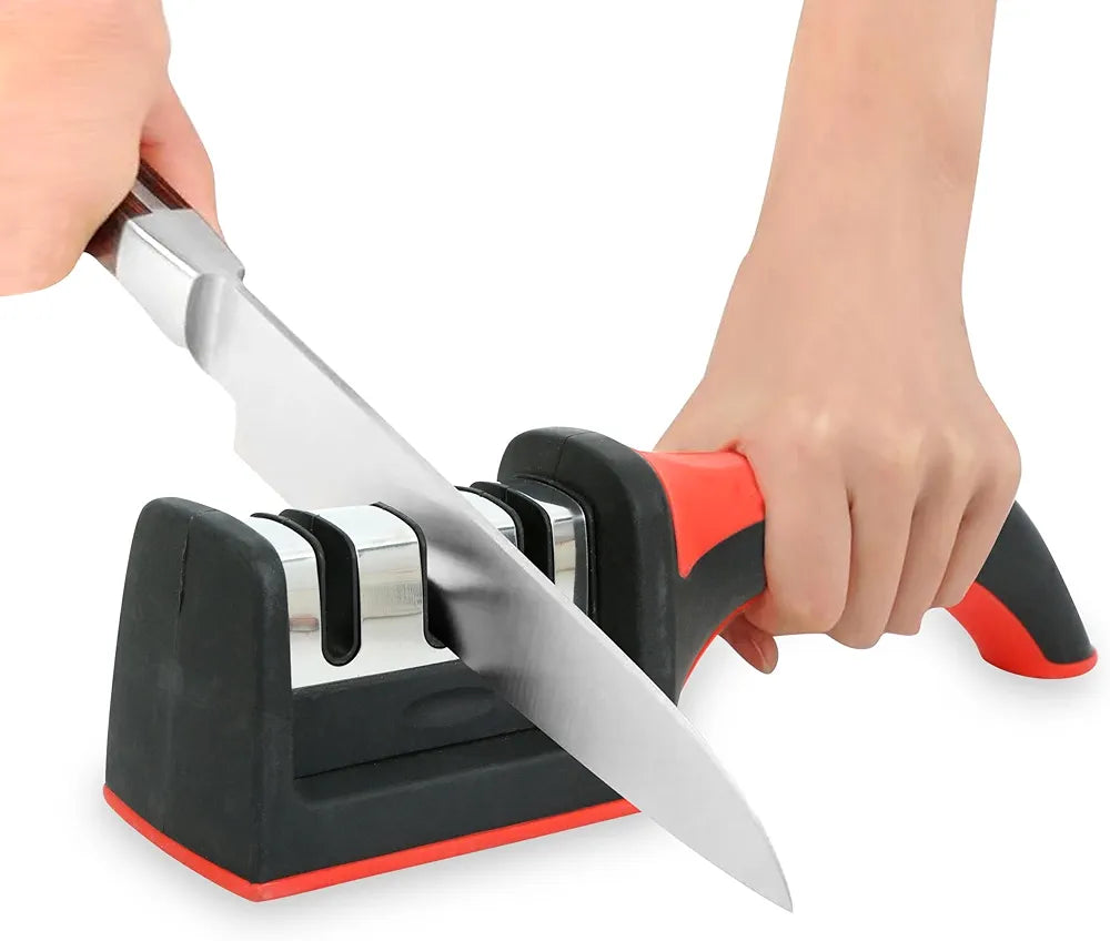 3 in 1 Knife Sharpener with 3 Stages - Repair, Sharpen & Polish
