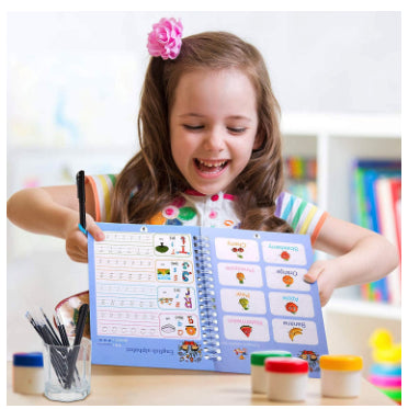 Kids Reusable Practice Book (4 Books + 1 Pen + 10 Refills)