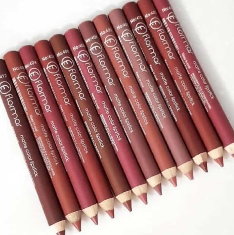 Flormar 12-Piece Waterproof Lipliner Set (Nude Shade)