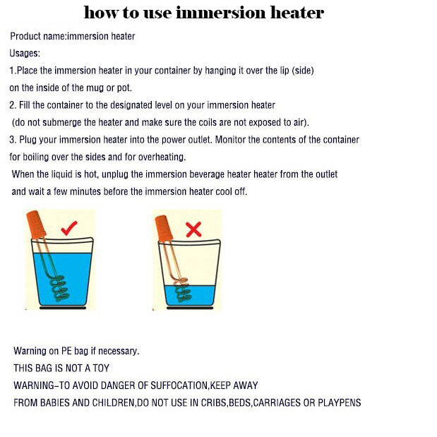 NSG F8 2000W Water Heating Rod Shockproof