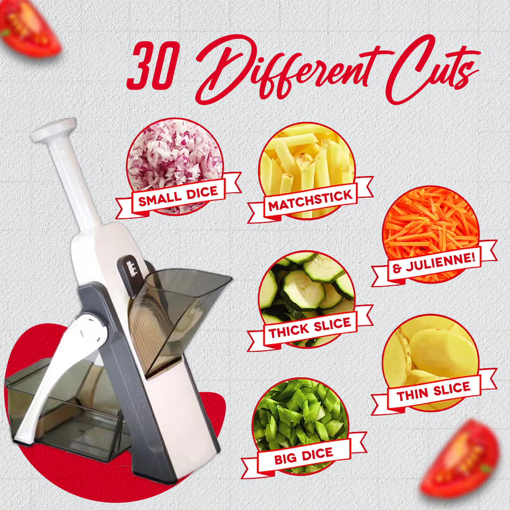 5 in-1 Multi-functional Manual Mandoline Vegetable Slicer Cutter Food & Chopper - Chic Flicks Store