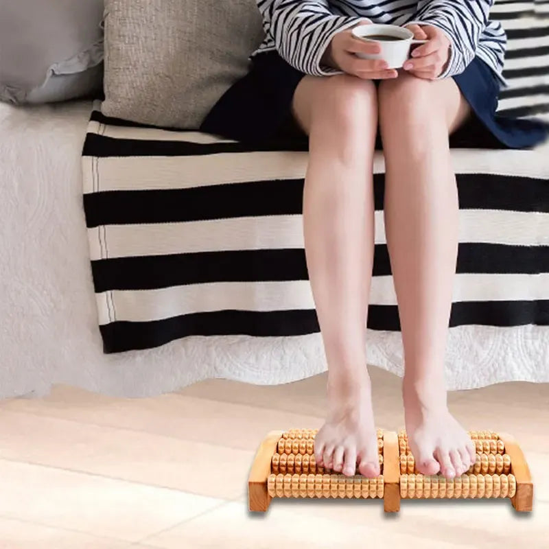 Wooden Roller Foot Massager – Pain & Stress Relief