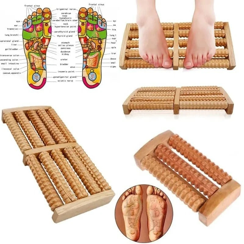Wooden Roller Foot Massager – Pain & Stress Relief